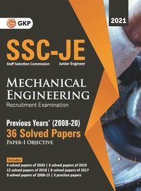 bokomslag Ssc 2021 Junior Engineers Paper I Mechanical Engineering 36 Previous Years Solved Papers (2008-20)