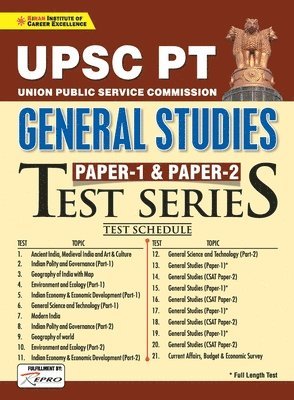 UPSC PT GS Paper-1 & 2 Test Series Eng 1