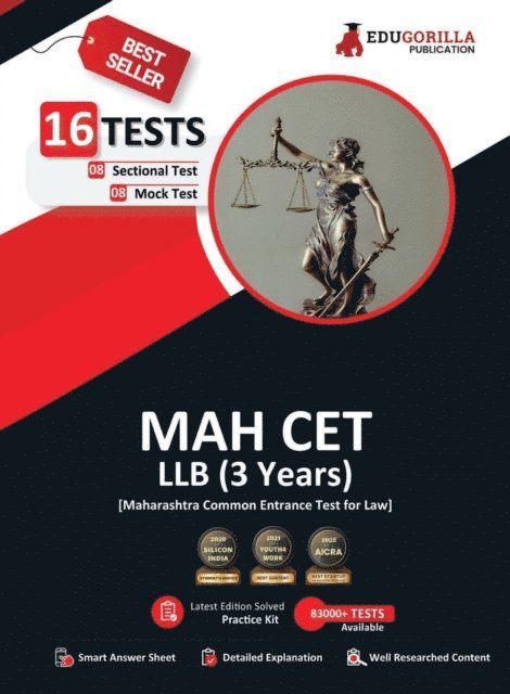 MAH CET LLB 3 Years Exam Prep Book 2023 - 8 Full Length Mock Tests and 8 Sectional Tests (1500 Solved Objective Questions) with Free Access to Online Tests 1