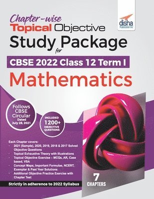 bokomslag Chapter-wise Topical Objective Study Package for CBSE 2022 Class 12 Term I Mathematics