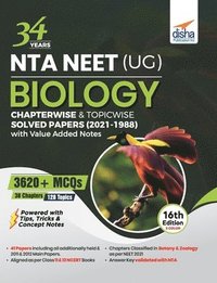 bokomslag 34 Years NTA NEET (UG) BIOLOGY Chapterwise & Topicwise Solved Papers with Value Added Notes (2021 - 1988) 16th Edition