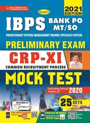 bokomslag IBPS Bank PO MT SO CRP-X Mock Test (English)-25 sets 2021-Repair Old 3093