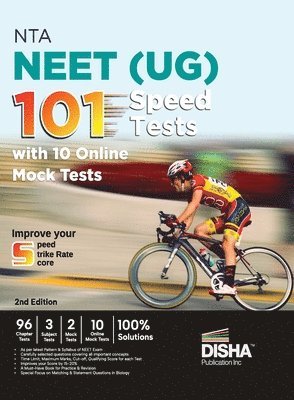 Nta Neet (Ug) 101 Speed Tests with 10 Online Mock Tests 96 Chapter Tests + 3 Subject Tests + 2 Mock Tests + 10 Online Mock Tests Physics, Chemistry, Biology, Pcb Optional Questions Question Bank 100% 1