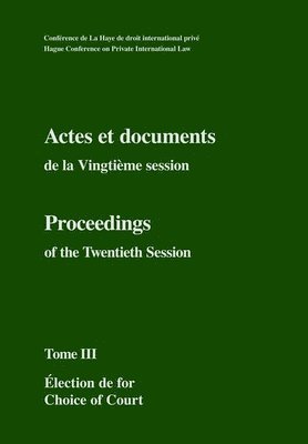 bokomslag Actes et Documents de la Vingtieme Session / Proceedings of the Twentieth Session