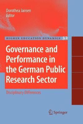 Dorothea Jansen - Governance and Performance in the German Public Research Sector, Häftad