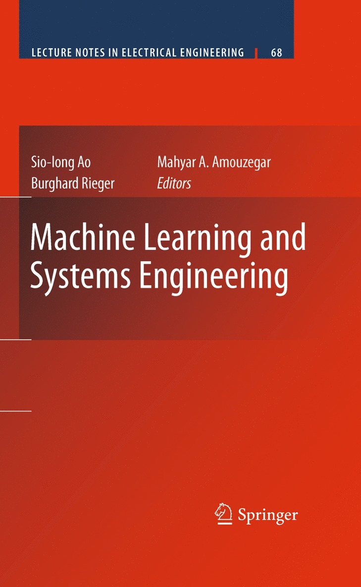 Sio-Iong Ao, Burghard B. Rieger, Mahyar Amouzegar - Machine Learning and Systems Engineering, Häftad