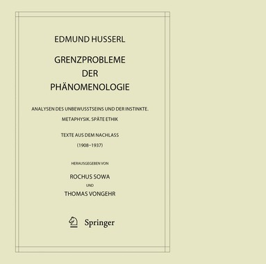 Edmund Husserl, Rochus Sowa, Thomas Vongehr - Grenzprobleme der Phänomenologie, Inbunden
