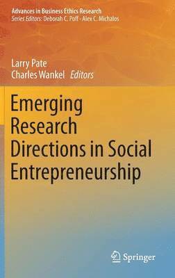 bokomslag Emerging Research Directions in Social Entrepreneurship