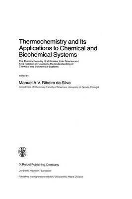 bokomslag Thermochemistry and Its Applications to Chemical and Biochemical Systems