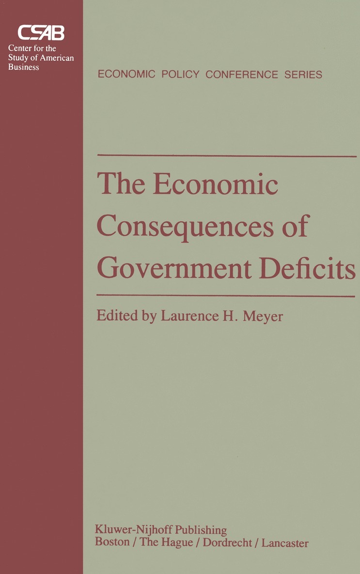 L.H. Meyer, L. H. Meyer - Economic Consequences of Government Deficits, Häftad