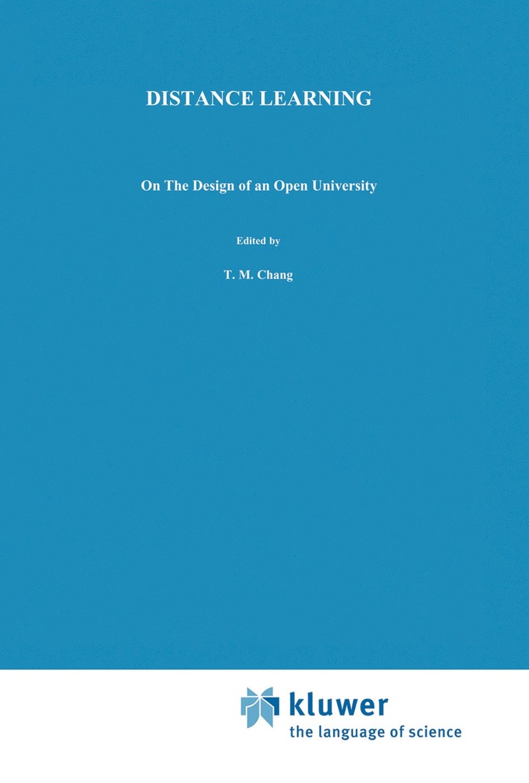C.M. Chang, H.F.M Crombag, K.D.J.M. van der Drift, J.F. Moonen, C. M. Chang, H. F. M. Crombag, J. F. Moonen, K. D. J. M. van der Drift, H. F. M Crombag - Distance Learning, Häftad