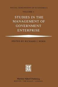 bokomslag Studies in the Management of Government Enterprise