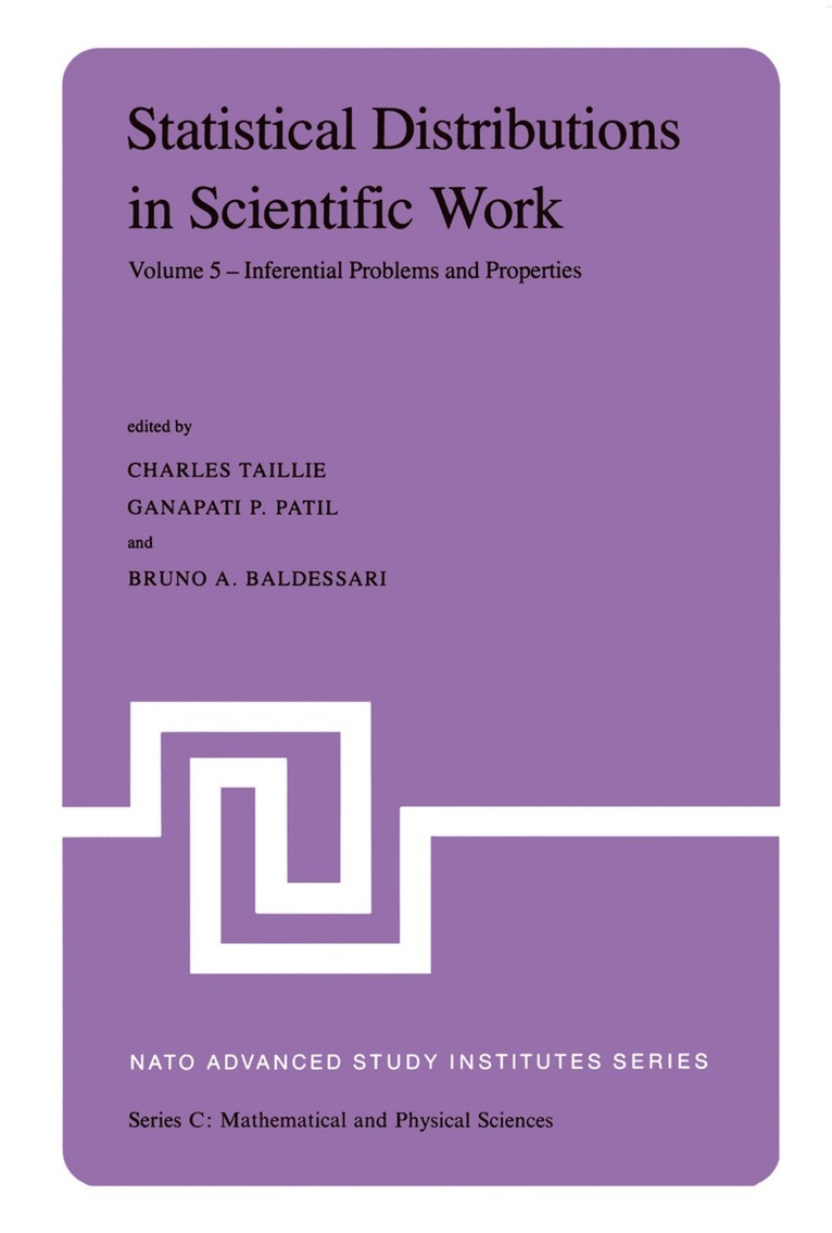 Charles Taillie, Ganapati P. Patil, Bruno A. Baldessari - Statistical Distributions in Scientific Work, Häftad