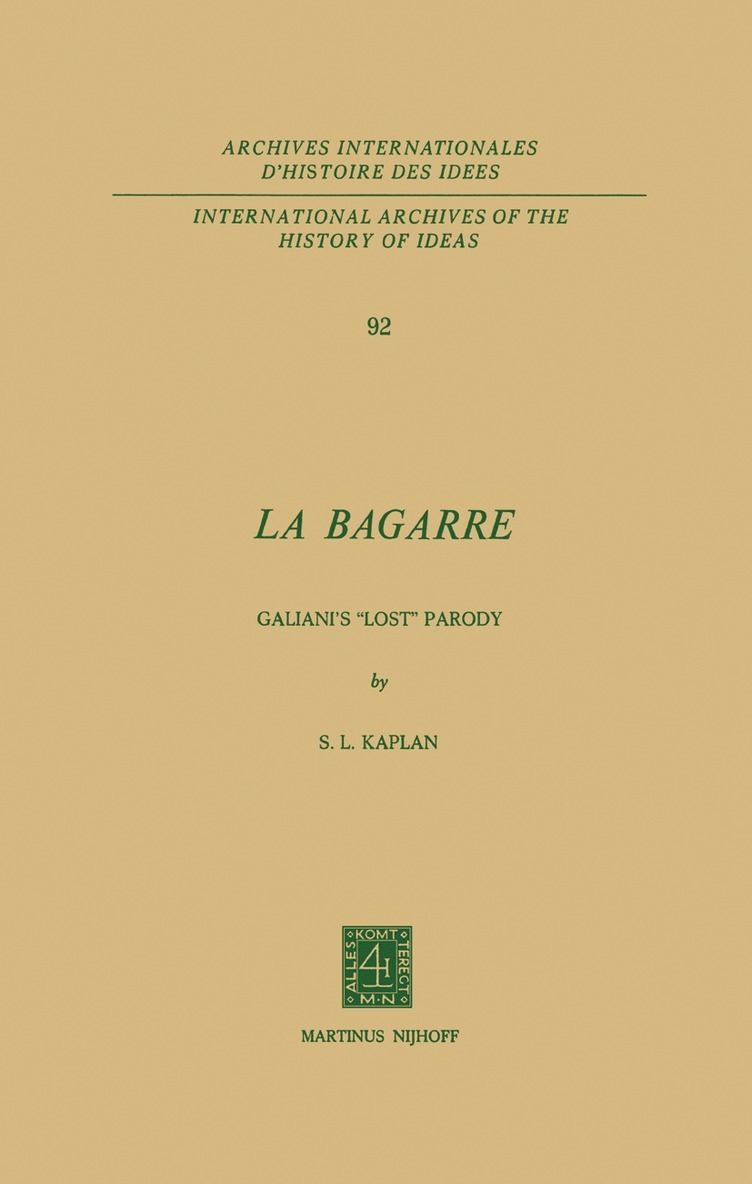 Steven Laurence Kaplan - La Bagarre, Häftad