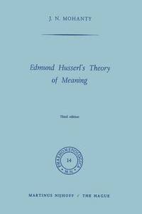 bokomslag Edmund Husserls Theory of Meaning