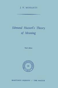 bokomslag Edmund Husserl's Theory of Meaning