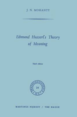 bokomslag Edmund Husserls Theory of Meaning