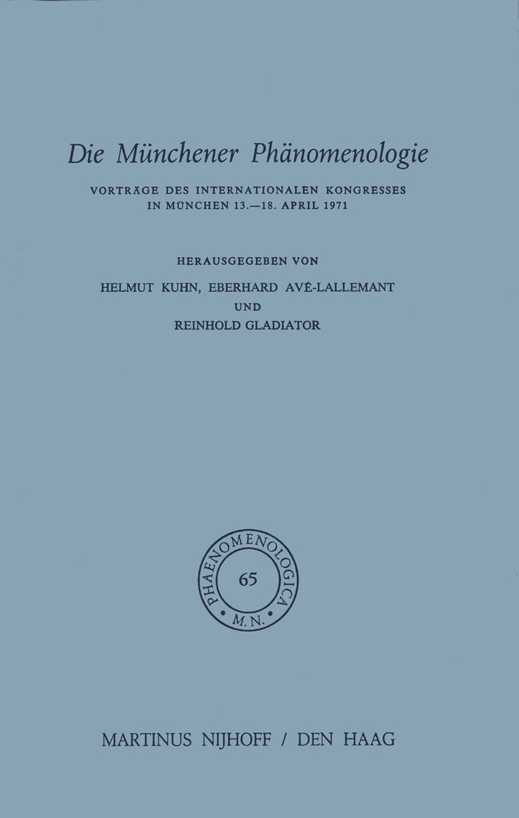 Die Münchener Phänomenologie