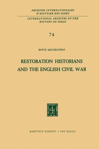 bokomslag Restoration Historians and the English Civil War