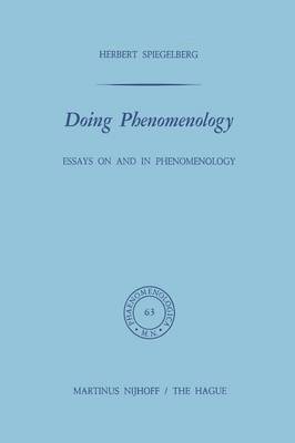 E. Spiegelberg - Doing Phenomenology, Häftad