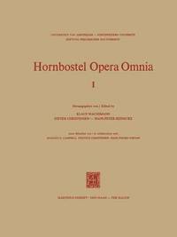 bokomslag Hornbostel Opera Omnia