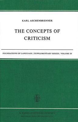 L. Aschenbrenner - Concepts of Criticism, Häftad