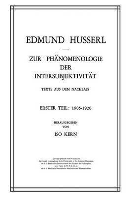 bokomslag Zur Phänomenologie der Intersubjektivität