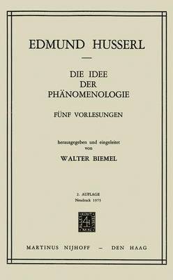 Die Idee der Phnomenologie 1