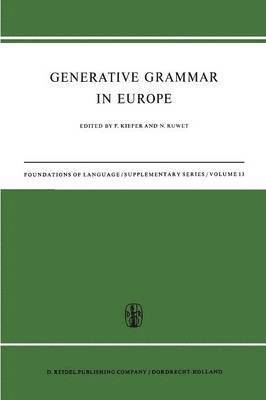 bokomslag Generative Grammar in Europe