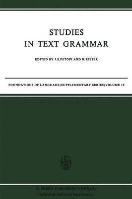 Studies in Text Grammar