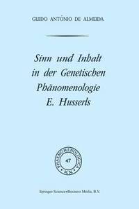 bokomslag Sinn und Inhalt in der Genetischen Phnomenologie E. Husserls