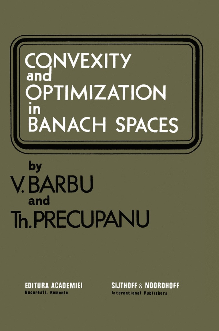 Convexity and optimization in Banach spaces 1