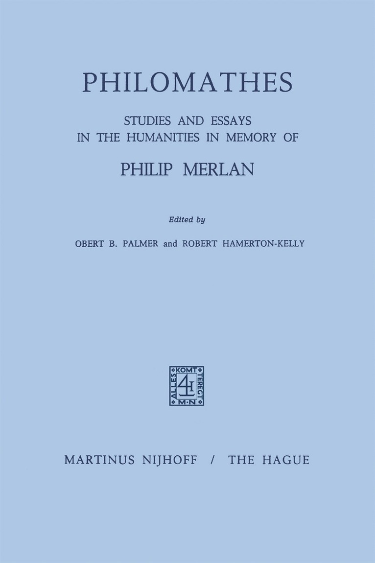 R.B. Palmer, R. Hammerton-Kelly, R. B. Palmer - Philomathes, Häftad