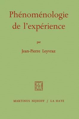 Phnomnologie de L'exprience 1