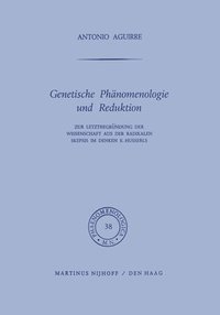 bokomslag Genetische Phnomenologie und Reduktion