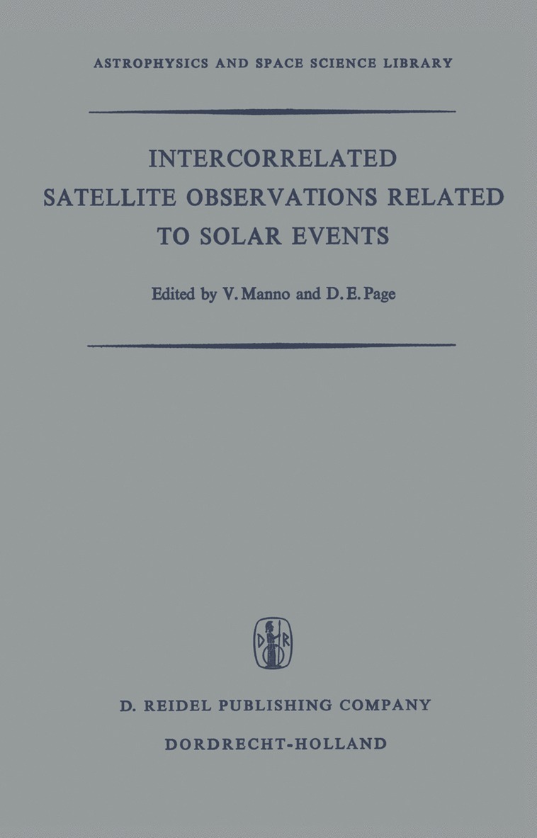 Intercorrelated Satellite Observations Related to Solar Events 1