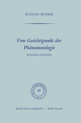 bokomslag Vom Gesichtspunkt der Phnomenologie