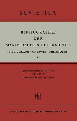 Bibliographie der Sowjetischen Philosophie 1