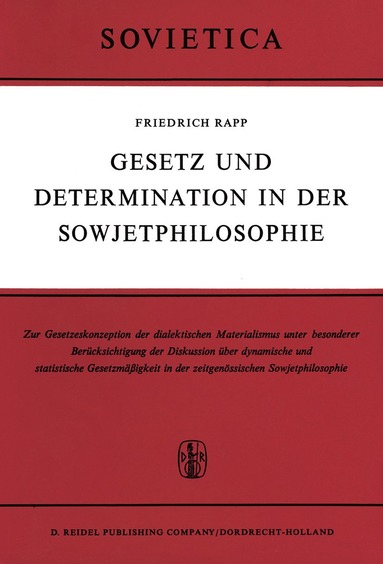 bokomslag Gesetz und Determination in der Sowjetphilosophie