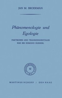bokomslag Phnomenologie und Egologie