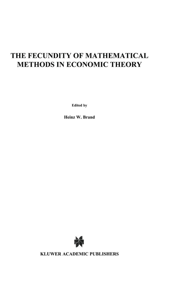 Fecundity of Mathematical Methods in Economic Theory