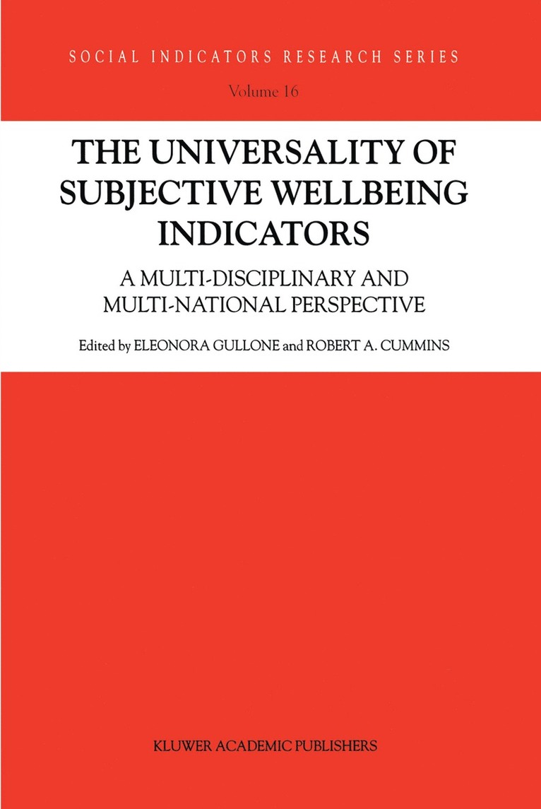 Universality of Subjective Wellbeing Indicators