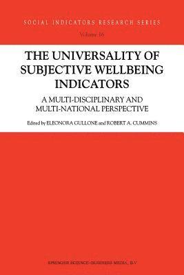 The Universality of Subjective Wellbeing Indicators 1