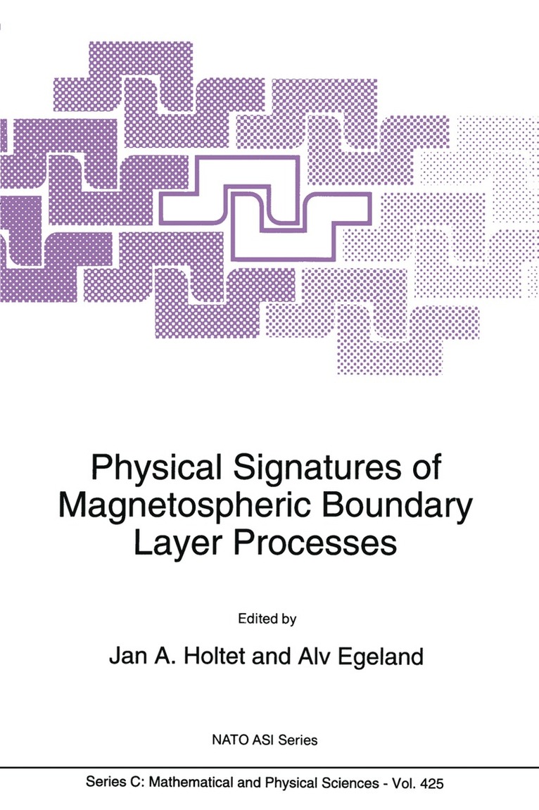 J.A. Holtet, A. Egeland, J. a. Holtet, Jan Anstein Holtet, J. A. Holtet - Physical Signatures of Magnetospheric Boundary Layer Processes, Häftad