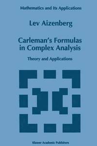 bokomslag Carlemans Formulas in Complex Analysis