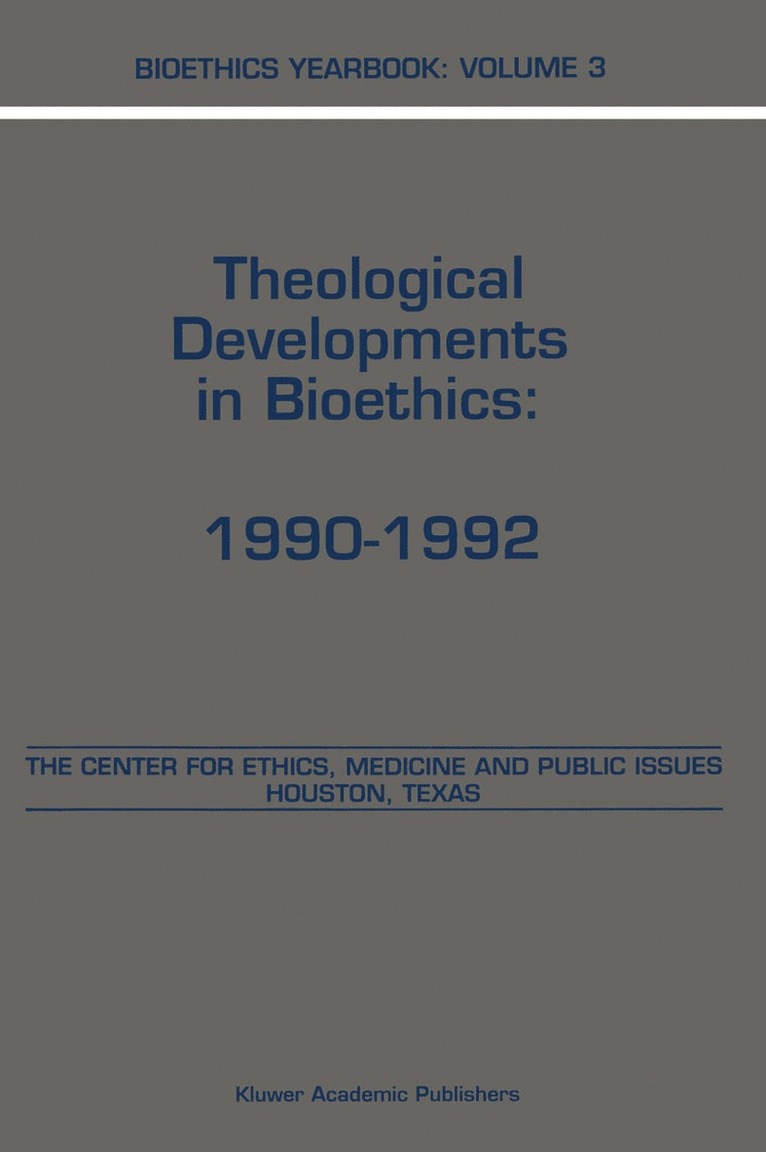 Bioethics Yearbook 1