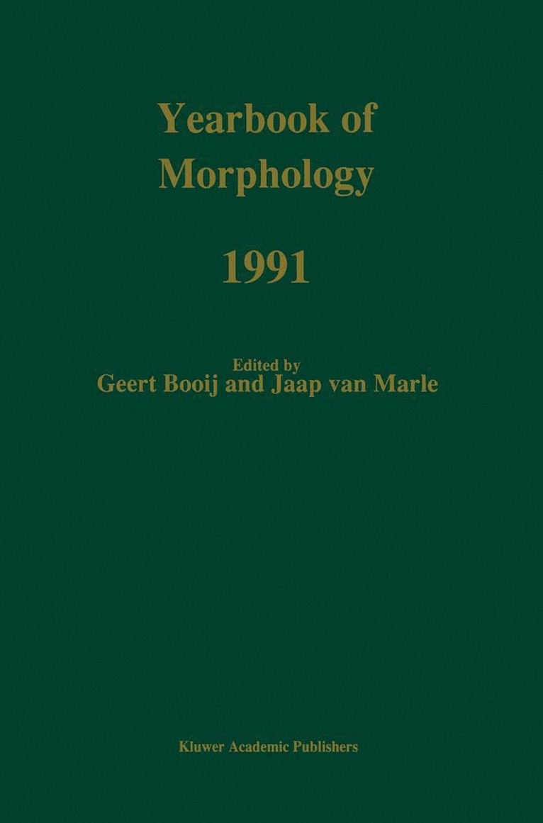 Yearbook of Morphology 1991