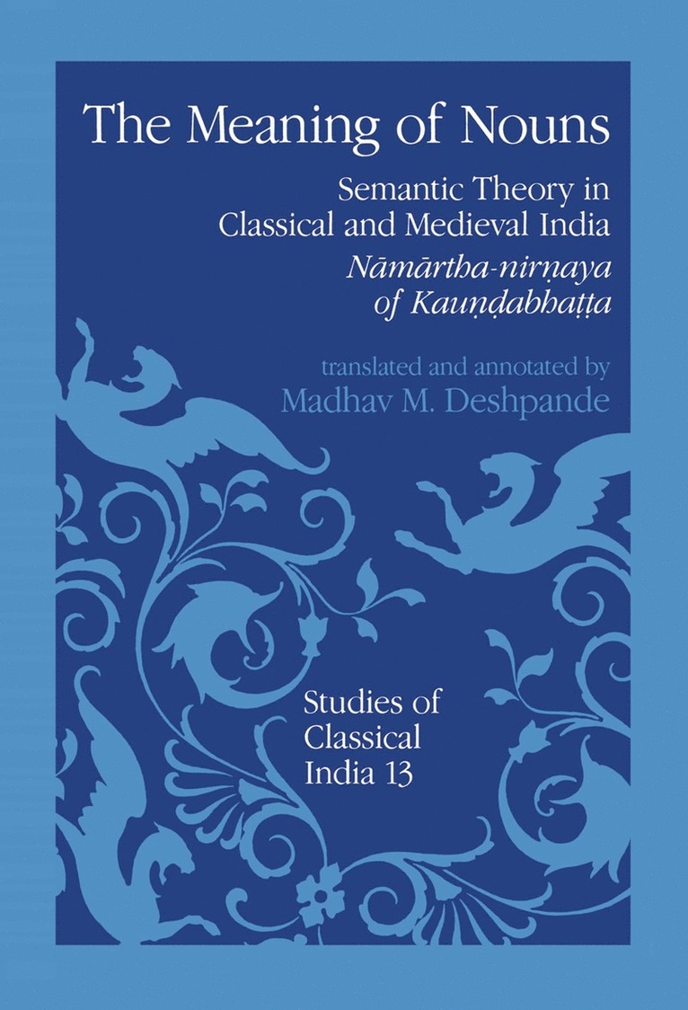 M.M. Deshpande, M. M. Deshpande - Meaning of Nouns, Häftad