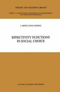 bokomslag Effectivity Functions in Social Choice
