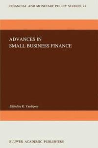 bokomslag Advances in Small Business Finance